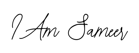 Personalize your online presence with I Am Sameer signature rendered in elegant Bearetta-2O07w font. Great for website footers and blogs. I Am Sameer signature style 12 images and pictures png