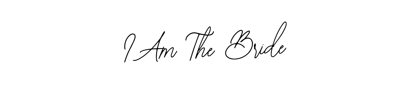 Design your own signature with our free online signature maker. With this signature software, you can create a handwritten (Bearetta-2O07w) signature for name I Am The Bride. I Am The Bride signature style 12 images and pictures png