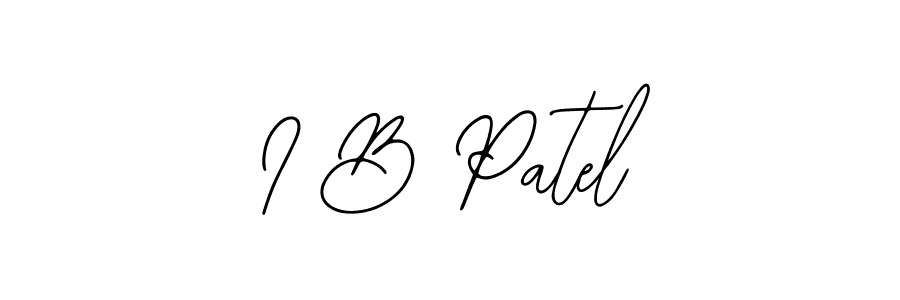 How to make I B Patel name signature. Use Bearetta-2O07w style for creating short signs online. This is the latest handwritten sign. I B Patel signature style 12 images and pictures png