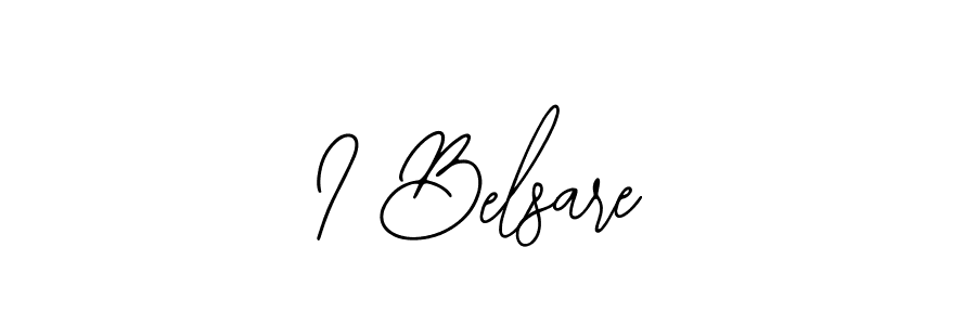 How to make I Belsare signature? Bearetta-2O07w is a professional autograph style. Create handwritten signature for I Belsare name. I Belsare signature style 12 images and pictures png