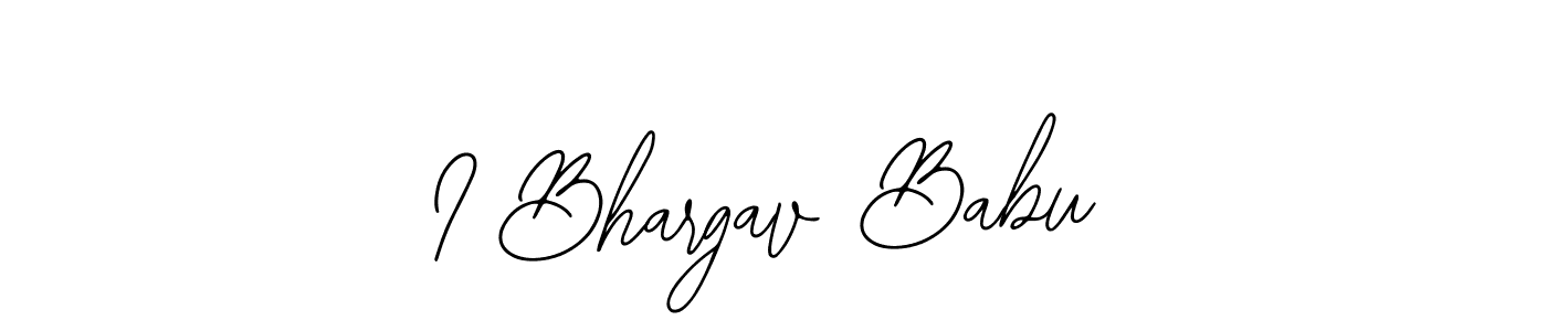 How to make I Bhargav Babu signature? Bearetta-2O07w is a professional autograph style. Create handwritten signature for I Bhargav Babu name. I Bhargav Babu signature style 12 images and pictures png