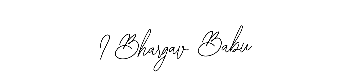 How to make I Bhargav Babu signature? Bearetta-2O07w is a professional autograph style. Create handwritten signature for I Bhargav Babu name. I Bhargav Babu signature style 12 images and pictures png