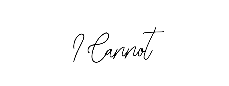 Also we have I Cannot name is the best signature style. Create professional handwritten signature collection using Bearetta-2O07w autograph style. I Cannot signature style 12 images and pictures png