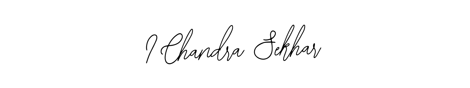 How to make I Chandra Sekhar name signature. Use Bearetta-2O07w style for creating short signs online. This is the latest handwritten sign. I Chandra Sekhar signature style 12 images and pictures png