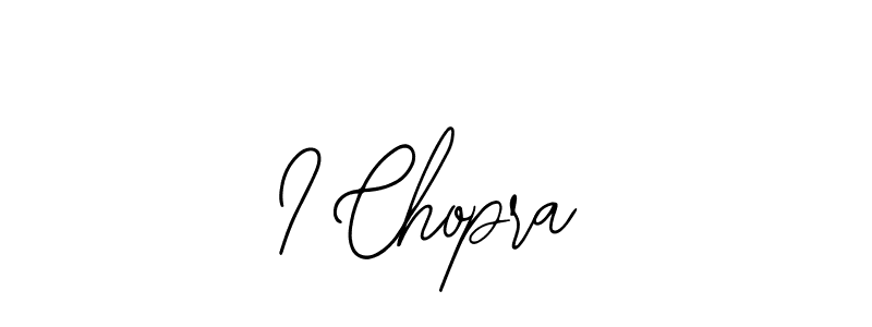 Also we have I Chopra name is the best signature style. Create professional handwritten signature collection using Bearetta-2O07w autograph style. I Chopra signature style 12 images and pictures png