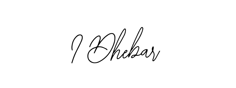 Design your own signature with our free online signature maker. With this signature software, you can create a handwritten (Bearetta-2O07w) signature for name I Dhebar. I Dhebar signature style 12 images and pictures png