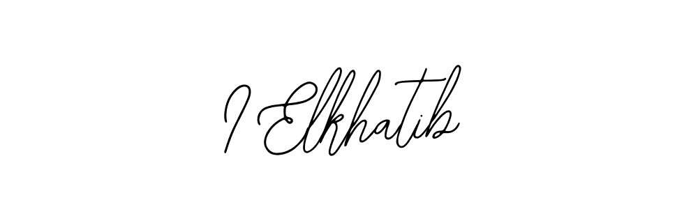 Create a beautiful signature design for name I Elkhatib. With this signature (Bearetta-2O07w) fonts, you can make a handwritten signature for free. I Elkhatib signature style 12 images and pictures png