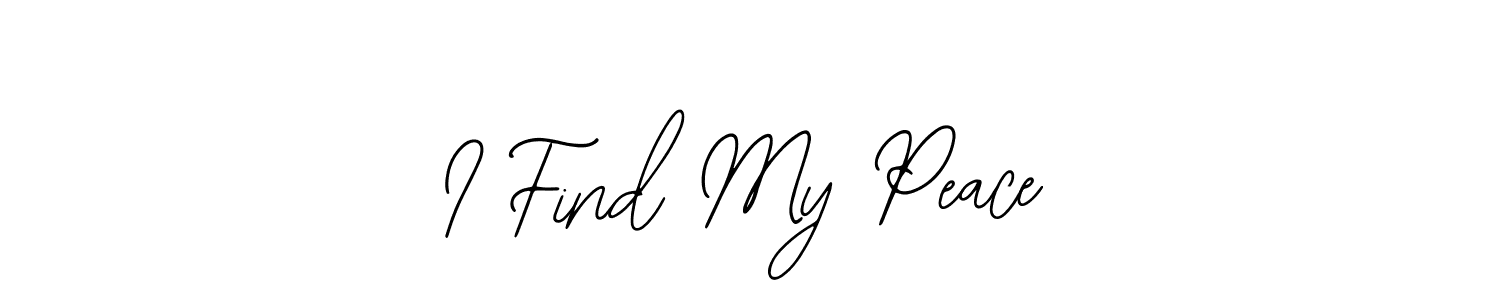 Similarly Bearetta-2O07w is the best handwritten signature design. Signature creator online .You can use it as an online autograph creator for name I Find My Peace. I Find My Peace signature style 12 images and pictures png
