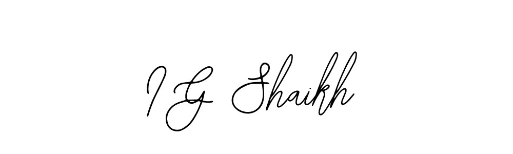 I G Shaikh stylish signature style. Best Handwritten Sign (Bearetta-2O07w) for my name. Handwritten Signature Collection Ideas for my name I G Shaikh. I G Shaikh signature style 12 images and pictures png