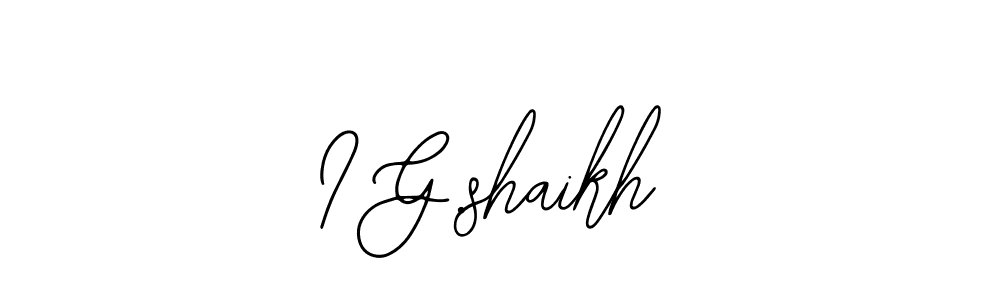 Bearetta-2O07w is a professional signature style that is perfect for those who want to add a touch of class to their signature. It is also a great choice for those who want to make their signature more unique. Get I G.shaikh name to fancy signature for free. I G.shaikh signature style 12 images and pictures png