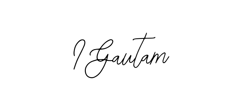 Create a beautiful signature design for name I Gautam. With this signature (Bearetta-2O07w) fonts, you can make a handwritten signature for free. I Gautam signature style 12 images and pictures png