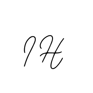 Use a signature maker to create a handwritten signature online. With this signature software, you can design (Bearetta-2O07w) your own signature for name I H. I H signature style 12 images and pictures png