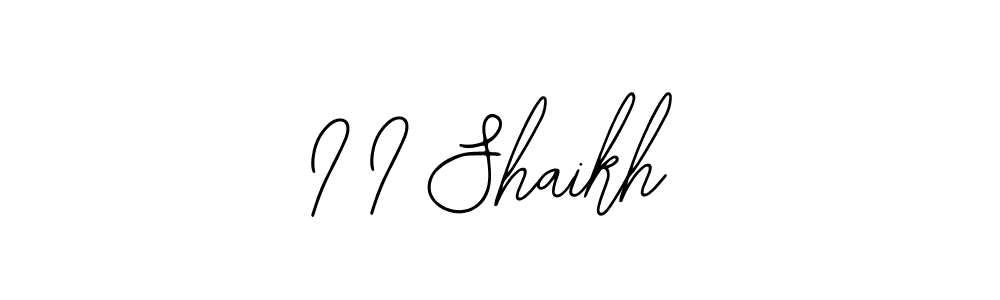 Design your own signature with our free online signature maker. With this signature software, you can create a handwritten (Bearetta-2O07w) signature for name I I Shaikh. I I Shaikh signature style 12 images and pictures png