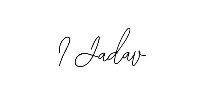 How to make I Jadav name signature. Use Bearetta-2O07w style for creating short signs online. This is the latest handwritten sign. I Jadav signature style 12 images and pictures png