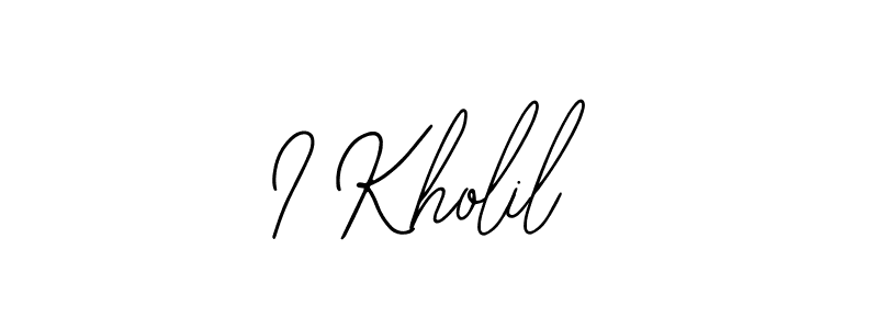 You should practise on your own different ways (Bearetta-2O07w) to write your name (I Kholil) in signature. don't let someone else do it for you. I Kholil signature style 12 images and pictures png