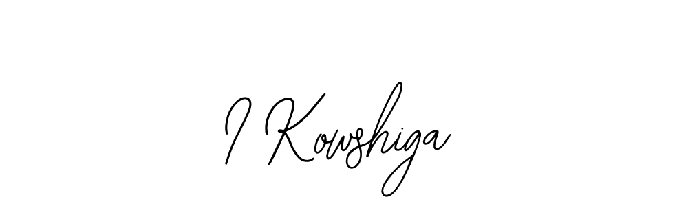 How to make I Kowshiga signature? Bearetta-2O07w is a professional autograph style. Create handwritten signature for I Kowshiga name. I Kowshiga signature style 12 images and pictures png