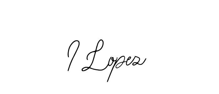 The best way (Bearetta-2O07w) to make a short signature is to pick only two or three words in your name. The name I Lopez include a total of six letters. For converting this name. I Lopez signature style 12 images and pictures png