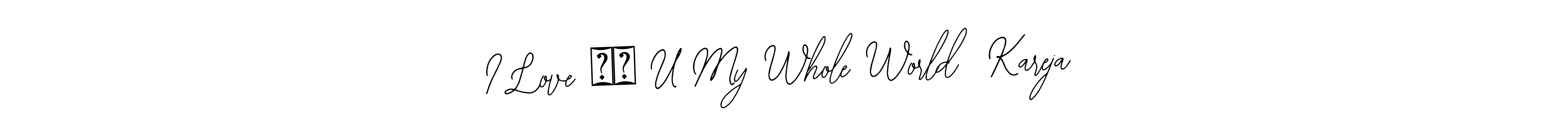 See photos of I Love ❤️ U My Whole World  Kareja official signature by Spectra . Check more albums & portfolios. Read reviews & check more about Bearetta-2O07w font. I Love ❤️ U My Whole World  Kareja signature style 12 images and pictures png