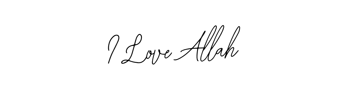 How to make I Love Allah name signature. Use Bearetta-2O07w style for creating short signs online. This is the latest handwritten sign. I Love Allah signature style 12 images and pictures png
