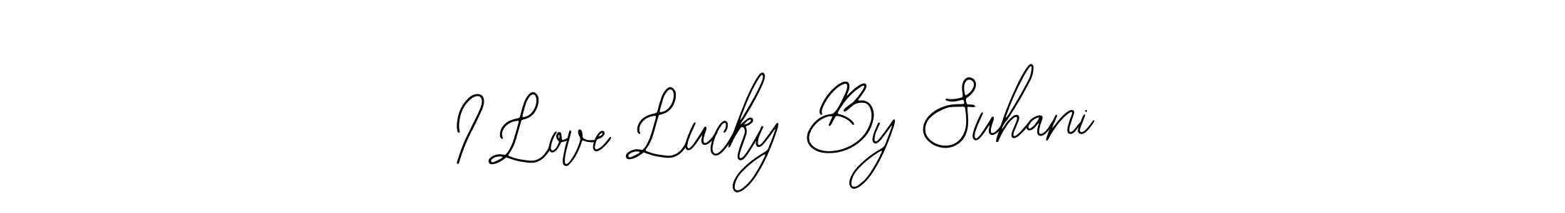 How to make I Love Lucky By Suhani name signature. Use Bearetta-2O07w style for creating short signs online. This is the latest handwritten sign. I Love Lucky By Suhani signature style 12 images and pictures png