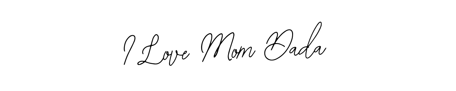 Similarly Bearetta-2O07w is the best handwritten signature design. Signature creator online .You can use it as an online autograph creator for name I Love Mom Dada. I Love Mom Dada signature style 12 images and pictures png