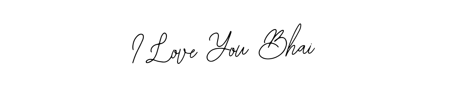 Also You can easily find your signature by using the search form. We will create I Love You Bhai name handwritten signature images for you free of cost using Bearetta-2O07w sign style. I Love You Bhai signature style 12 images and pictures png