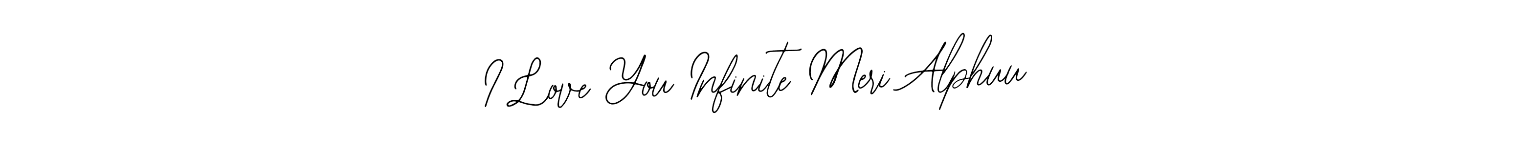 The best way (Bearetta-2O07w) to make a short signature is to pick only two or three words in your name. The name I Love You Infinite Meri Alphuu include a total of six letters. For converting this name. I Love You Infinite Meri Alphuu signature style 12 images and pictures png