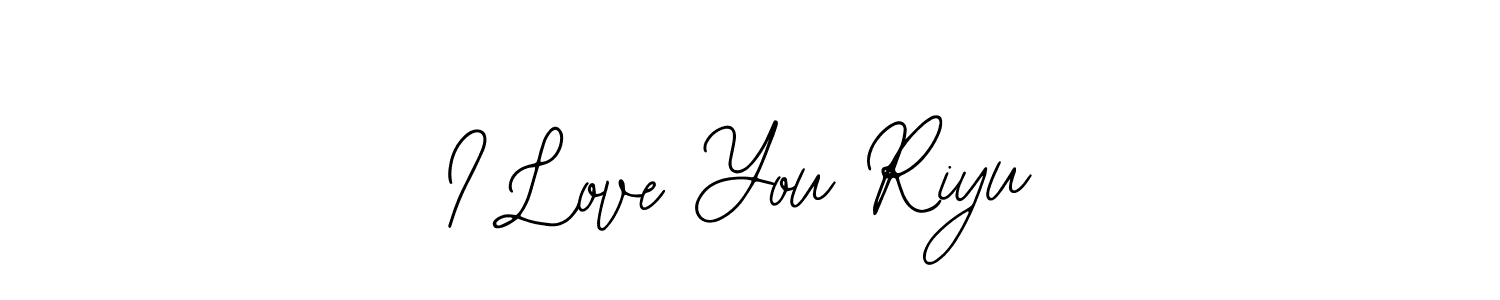 Design your own signature with our free online signature maker. With this signature software, you can create a handwritten (Bearetta-2O07w) signature for name I Love You Riyu. I Love You Riyu signature style 12 images and pictures png