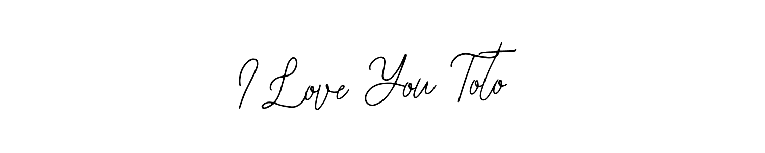 Design your own signature with our free online signature maker. With this signature software, you can create a handwritten (Bearetta-2O07w) signature for name I Love You Toto. I Love You Toto signature style 12 images and pictures png