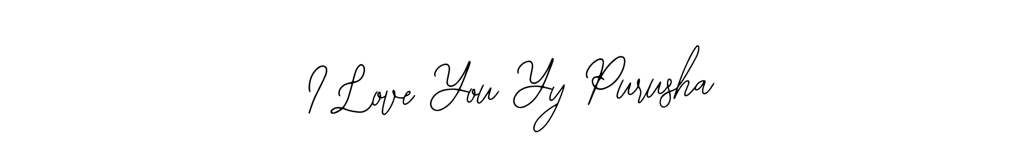 Use a signature maker to create a handwritten signature online. With this signature software, you can design (Bearetta-2O07w) your own signature for name I Love You Yy Purusha. I Love You Yy Purusha signature style 12 images and pictures png