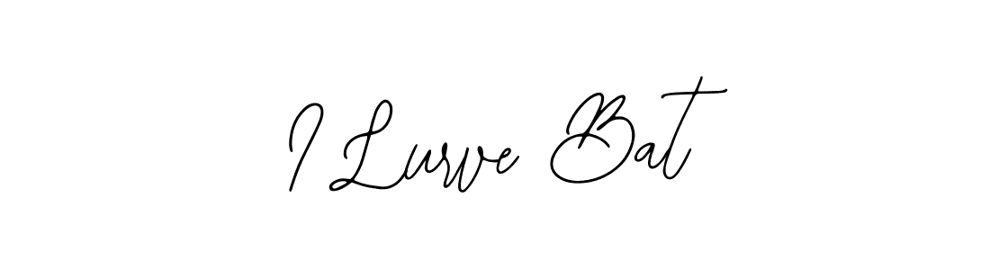 Design your own signature with our free online signature maker. With this signature software, you can create a handwritten (Bearetta-2O07w) signature for name I Lurve Bat. I Lurve Bat signature style 12 images and pictures png