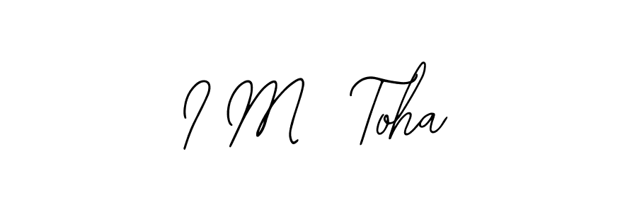 if you are searching for the best signature style for your name I M  Toha. so please give up your signature search. here we have designed multiple signature styles  using Bearetta-2O07w. I M  Toha signature style 12 images and pictures png