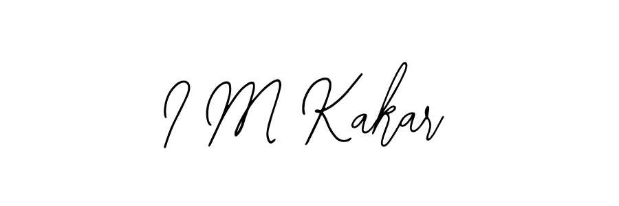 You should practise on your own different ways (Bearetta-2O07w) to write your name (I M Kakar) in signature. don't let someone else do it for you. I M Kakar signature style 12 images and pictures png