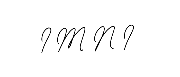 You should practise on your own different ways (Bearetta-2O07w) to write your name (I M N I) in signature. don't let someone else do it for you. I M N I signature style 12 images and pictures png