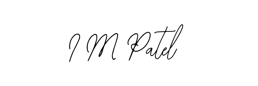 if you are searching for the best signature style for your name I M Patel. so please give up your signature search. here we have designed multiple signature styles  using Bearetta-2O07w. I M Patel signature style 12 images and pictures png