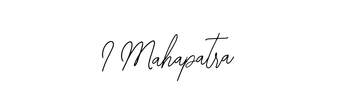 The best way (Bearetta-2O07w) to make a short signature is to pick only two or three words in your name. The name I Mahapatra include a total of six letters. For converting this name. I Mahapatra signature style 12 images and pictures png