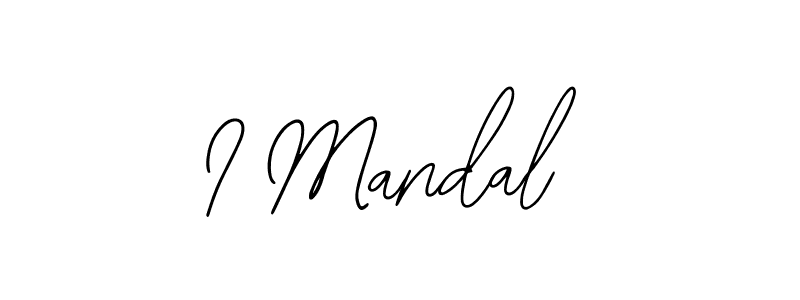 You should practise on your own different ways (Bearetta-2O07w) to write your name (I Mandal) in signature. don't let someone else do it for you. I Mandal signature style 12 images and pictures png