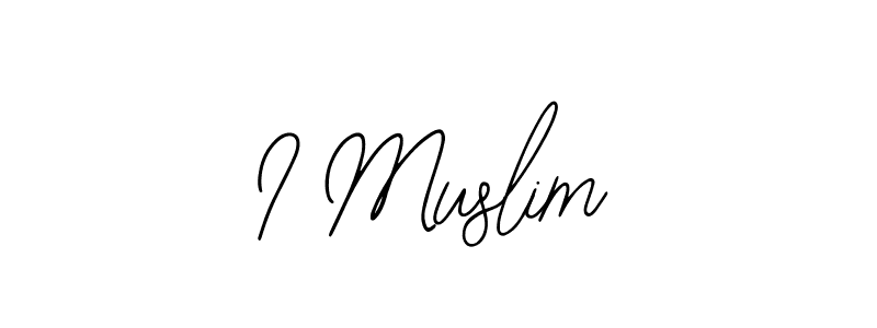 The best way (Bearetta-2O07w) to make a short signature is to pick only two or three words in your name. The name I Muslim include a total of six letters. For converting this name. I Muslim signature style 12 images and pictures png