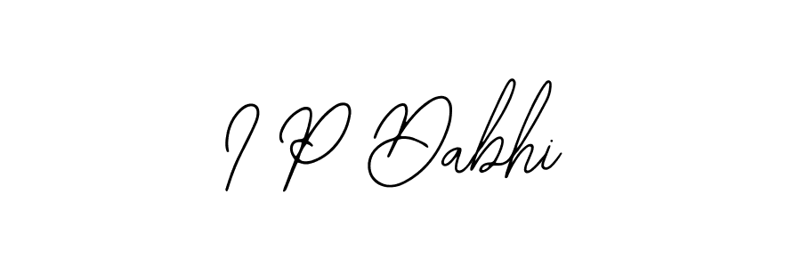 The best way (Bearetta-2O07w) to make a short signature is to pick only two or three words in your name. The name I P Dabhi include a total of six letters. For converting this name. I P Dabhi signature style 12 images and pictures png