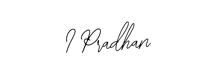 How to make I Pradhan name signature. Use Bearetta-2O07w style for creating short signs online. This is the latest handwritten sign. I Pradhan signature style 12 images and pictures png