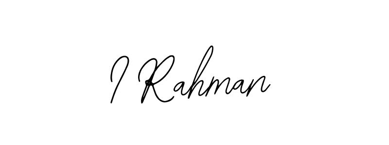 It looks lik you need a new signature style for name I Rahman. Design unique handwritten (Bearetta-2O07w) signature with our free signature maker in just a few clicks. I Rahman signature style 12 images and pictures png