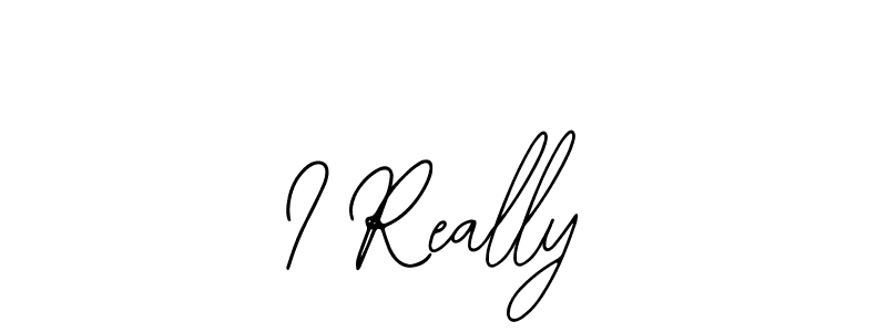 Also we have I Really name is the best signature style. Create professional handwritten signature collection using Bearetta-2O07w autograph style. I Really signature style 12 images and pictures png