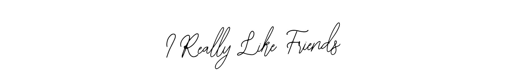 This is the best signature style for the I Really Like Friends name. Also you like these signature font (Bearetta-2O07w). Mix name signature. I Really Like Friends signature style 12 images and pictures png