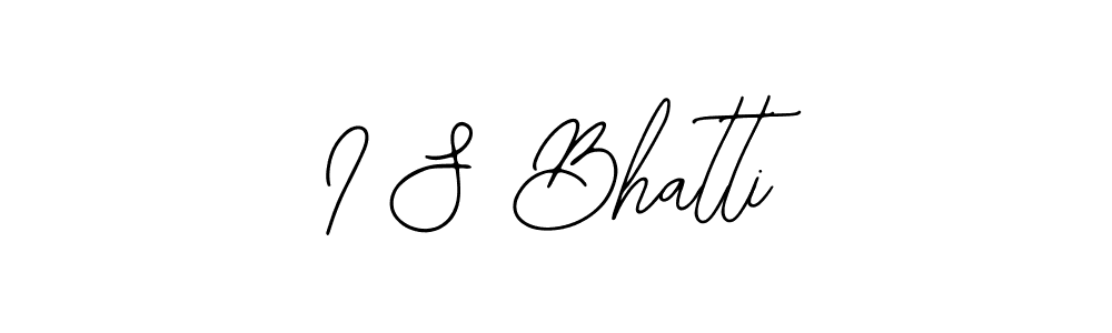 How to make I S Bhatti name signature. Use Bearetta-2O07w style for creating short signs online. This is the latest handwritten sign. I S Bhatti signature style 12 images and pictures png