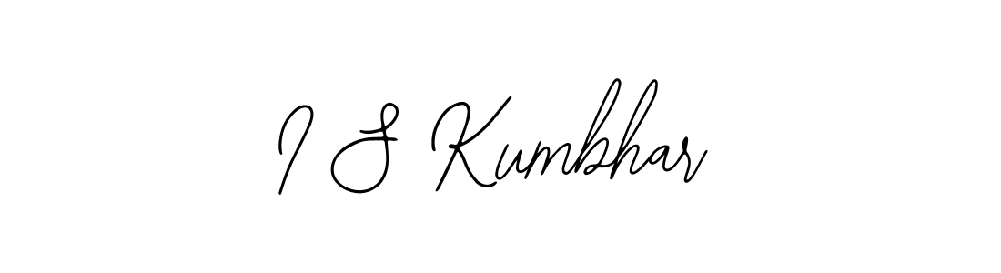 How to make I S Kumbhar signature? Bearetta-2O07w is a professional autograph style. Create handwritten signature for I S Kumbhar name. I S Kumbhar signature style 12 images and pictures png