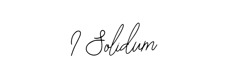 Create a beautiful signature design for name I Solidum. With this signature (Bearetta-2O07w) fonts, you can make a handwritten signature for free. I Solidum signature style 12 images and pictures png