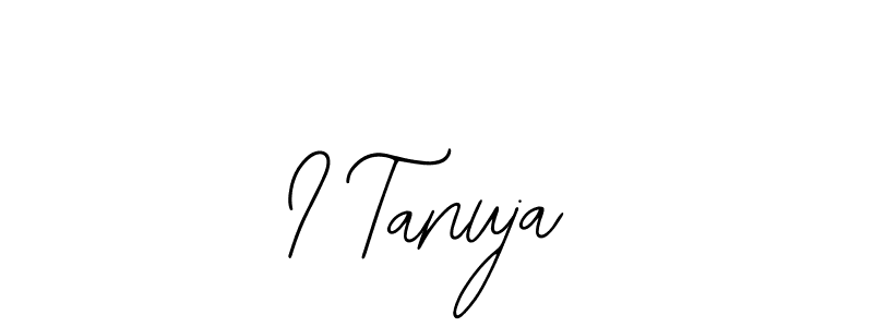 Use a signature maker to create a handwritten signature online. With this signature software, you can design (Bearetta-2O07w) your own signature for name I Tanuja. I Tanuja signature style 12 images and pictures png