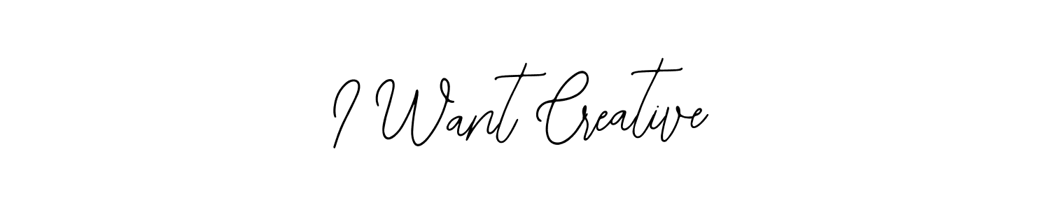 Make a short I Want Creative signature style. Manage your documents anywhere anytime using Bearetta-2O07w. Create and add eSignatures, submit forms, share and send files easily. I Want Creative signature style 12 images and pictures png