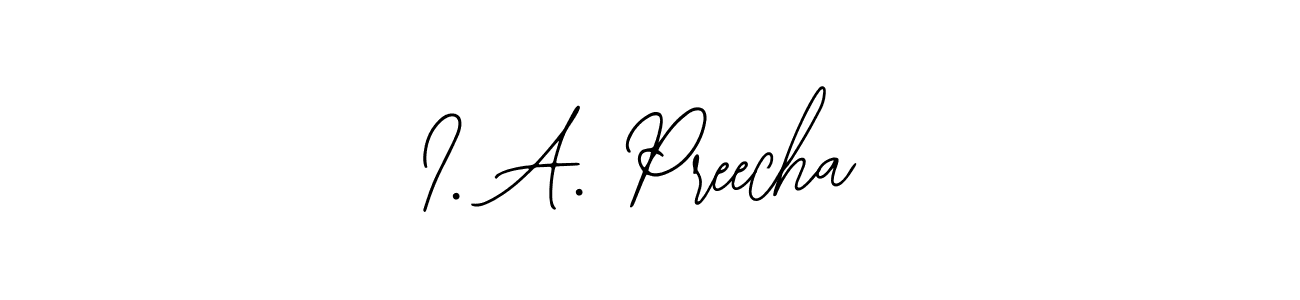 How to make I. A. Preecha signature? Bearetta-2O07w is a professional autograph style. Create handwritten signature for I. A. Preecha name. I. A. Preecha signature style 12 images and pictures png