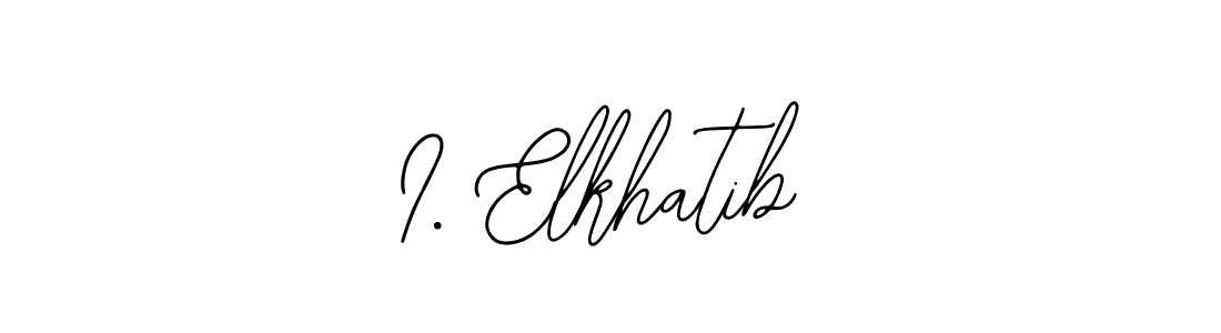 This is the best signature style for the I. Elkhatib name. Also you like these signature font (Bearetta-2O07w). Mix name signature. I. Elkhatib signature style 12 images and pictures png